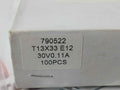 Lot Of 25X 790522 Lamp Pilot Tubular Clear 30V