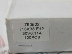 Lot Of 25X 790522 Lamp Pilot Tubular Clear 30V