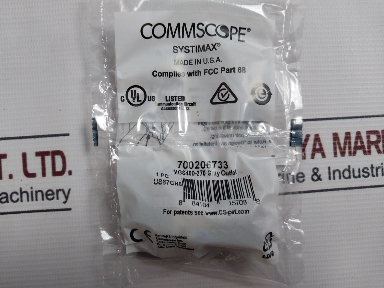 Lot Of 25X Commscope Mgs400 Category 6 Modular Jack Grey Outlet