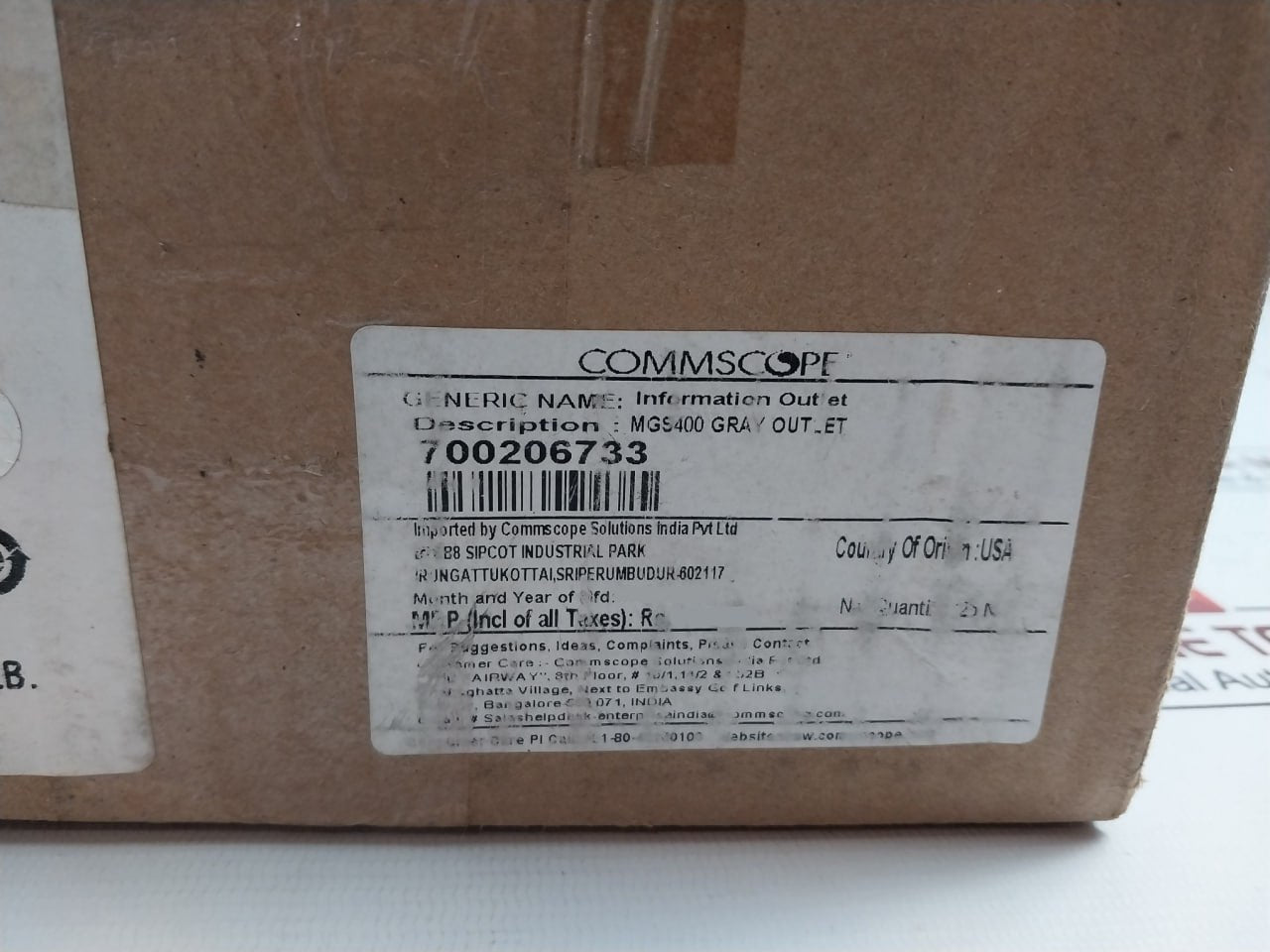 Lot of 25X COMMSCOPE MGS400 Category 6 Modular Jack Grey Outlet