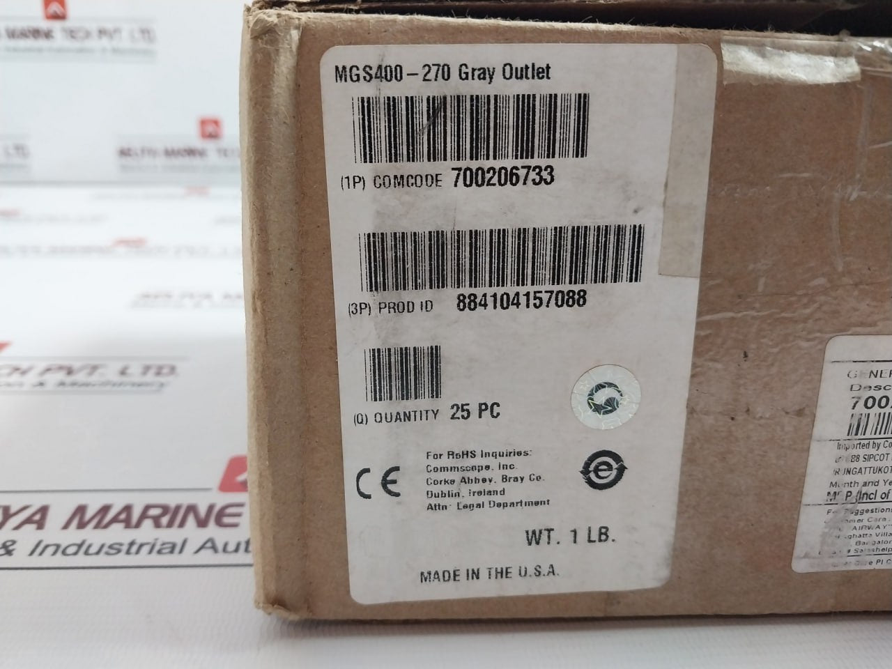 Lot Of 25X Commscope Mgs400 Category 6 Modular Jack Grey Outlet