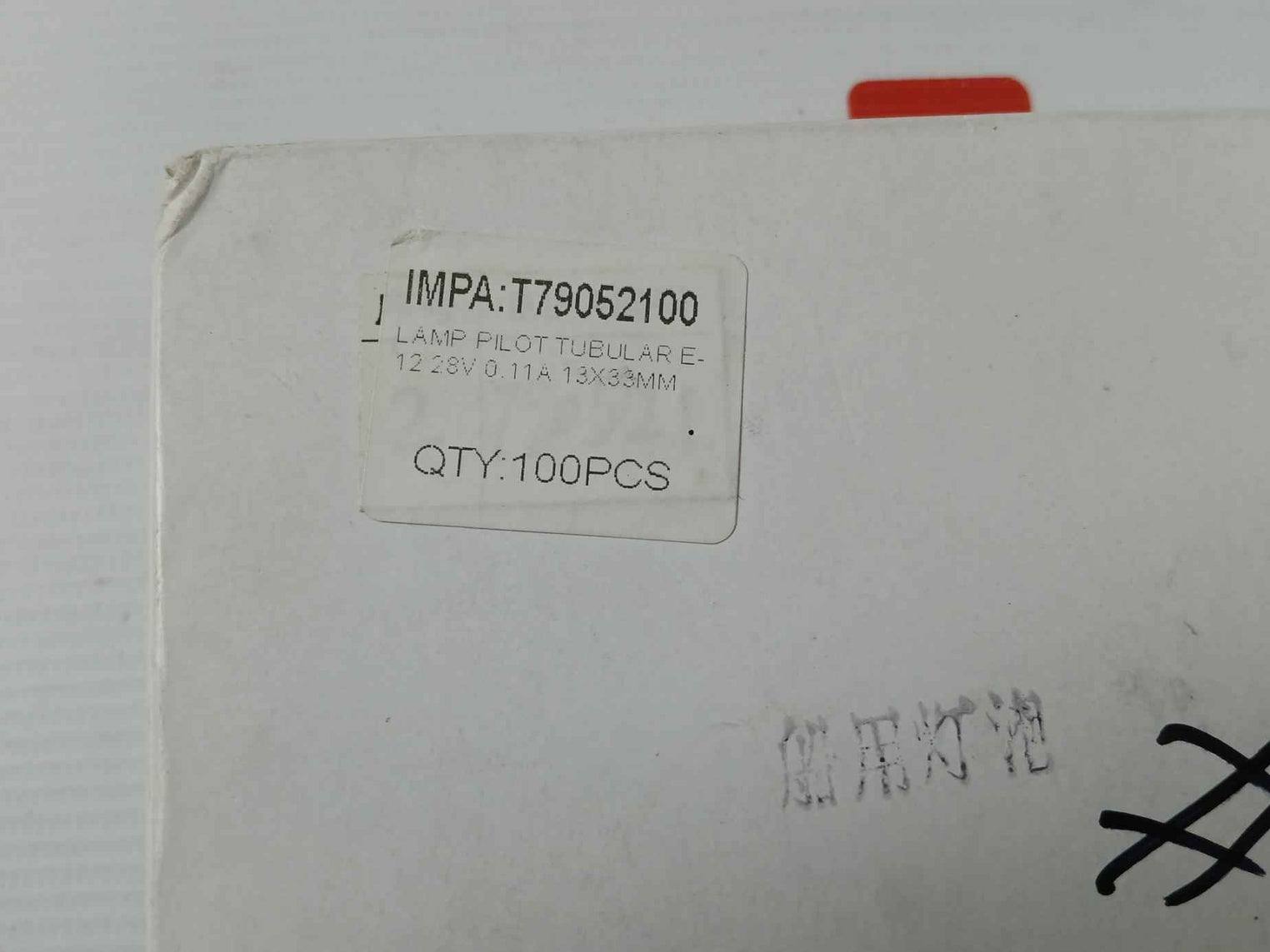 Lot Of 25X T79052100 Lamp Pilot Tubular 28V/0.11A