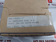 Lot of 25X E-27 D” Cartridge Fuse - 20AMP, 500 VOLT