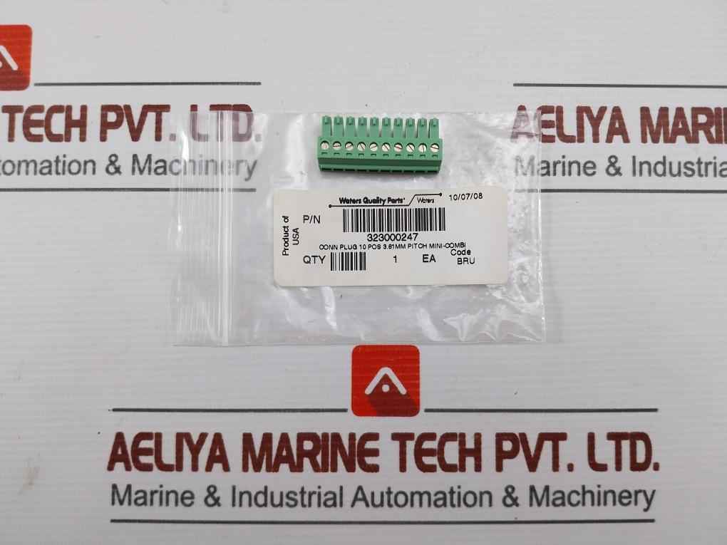 Lot Of 2X 10 Position Connector Plug With 3.81Mm Waters 323000247
