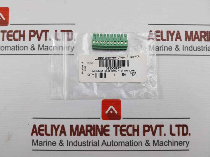Lot Of 2X 10 Position Connector Plug With 3.81Mm Waters 323000247