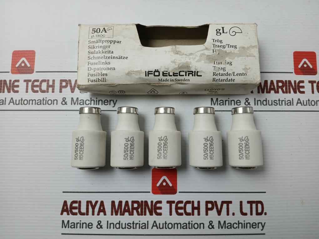 Lot Of 2X - 50A Gl Trog- Time Lag Fuse Link By Ifo Electric (1 Lot/Packet=5 Pcs)
