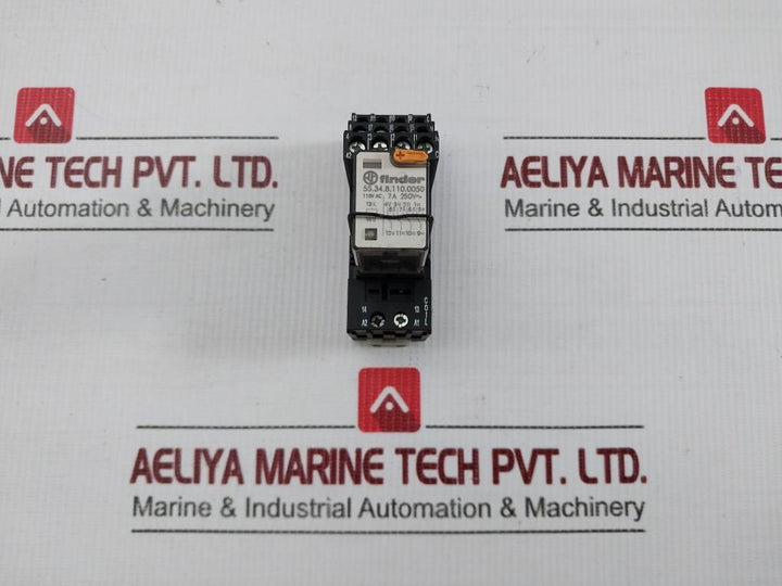 Lot Of 2X 55.34.8.110.0050 Plug-in Relay With Socket 10A 250V Finder