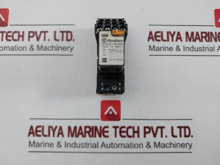 Lot Of 2X 55.34.8.110.0050 Plug-in Relay With Socket 10A 250V Finder