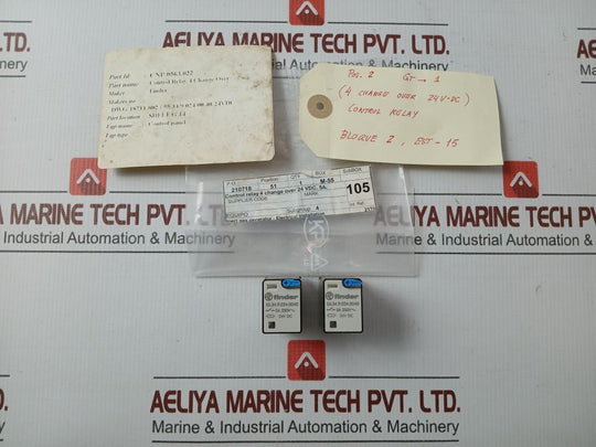 Lot Of 2X 55.34.9.024.00.40 Control Relay 24V Dc Finder