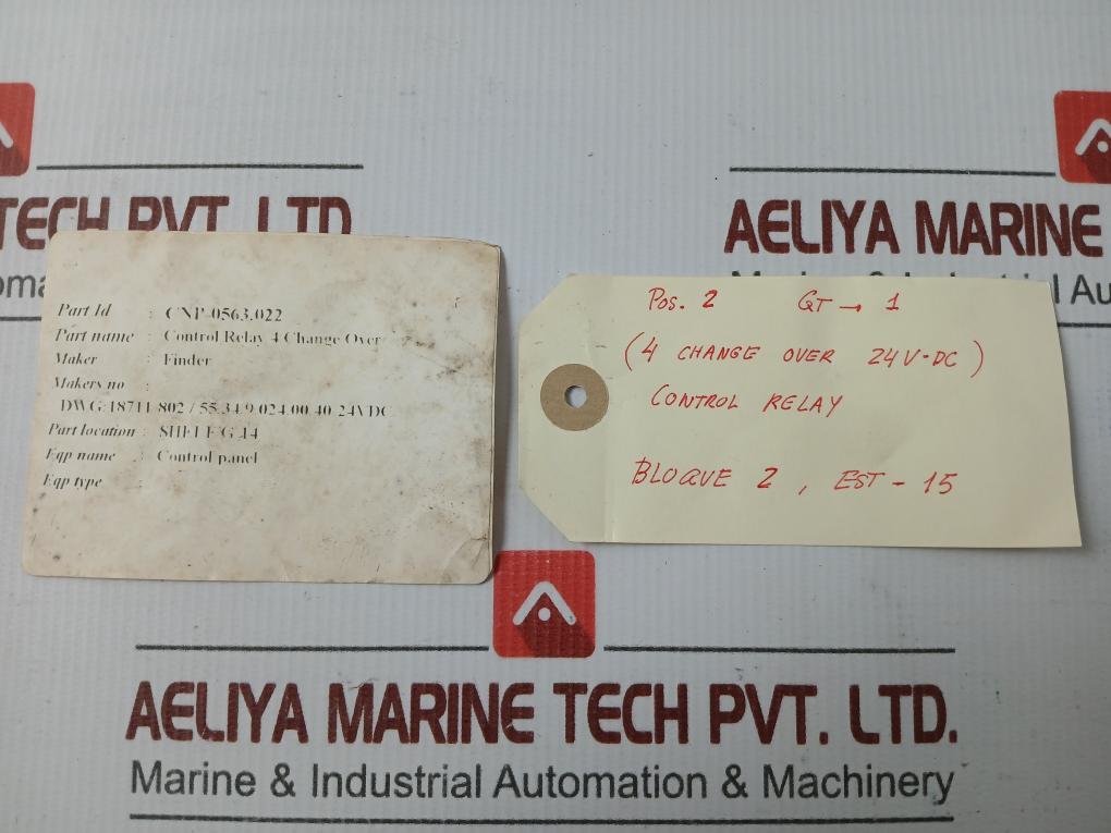 Lot Of 2X 55.34.9.024.00.40 Control Relay 24V Dc Finder