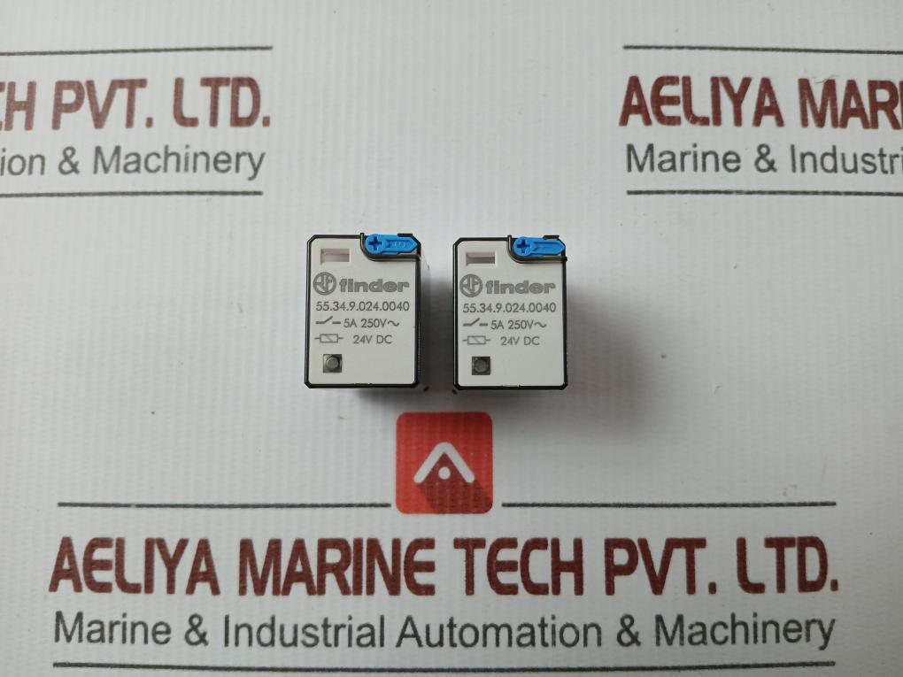 Lot Of 2X 55.34.9.024.00.40 Control Relay 24V Dc Finder