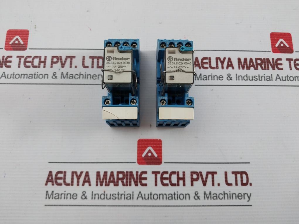 Lot Of 2X 55.34.9.024.0040 Plug In Power Relay Brand Finder 7A-250V 12A/10A 300Vac
