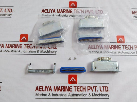 Lot Of 2X 57-30500 Cinch Micro-ribbon Solder Connector