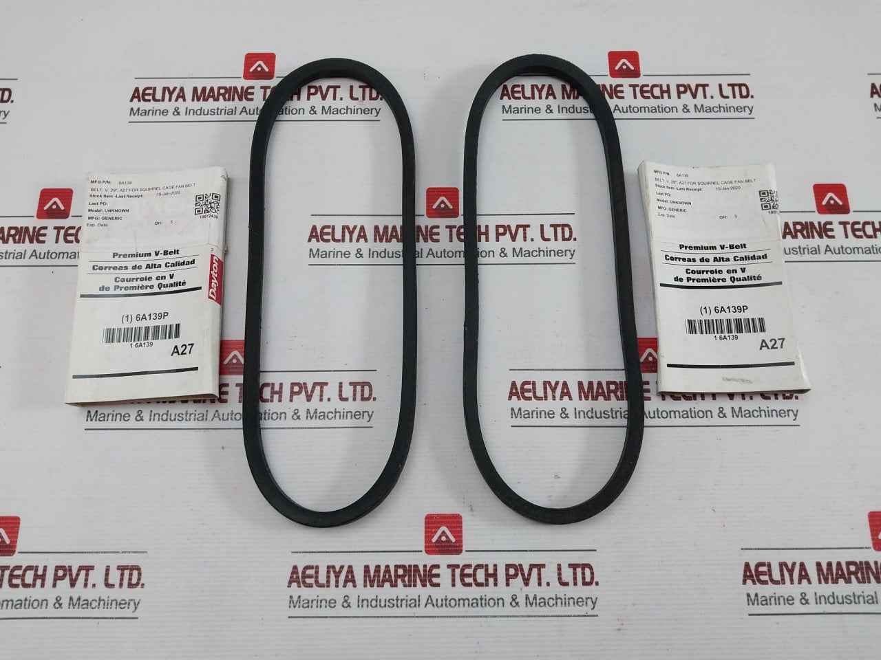 Lot Of 2X 6A139 Classical V-belt For Cage Fan Dayton
