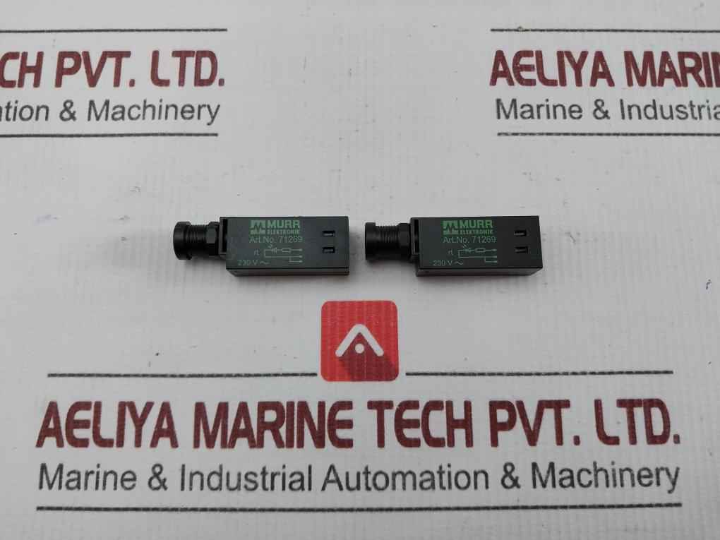 Lot Of 2X 71269 Pilot Light Indicator Murrelektronik 230V