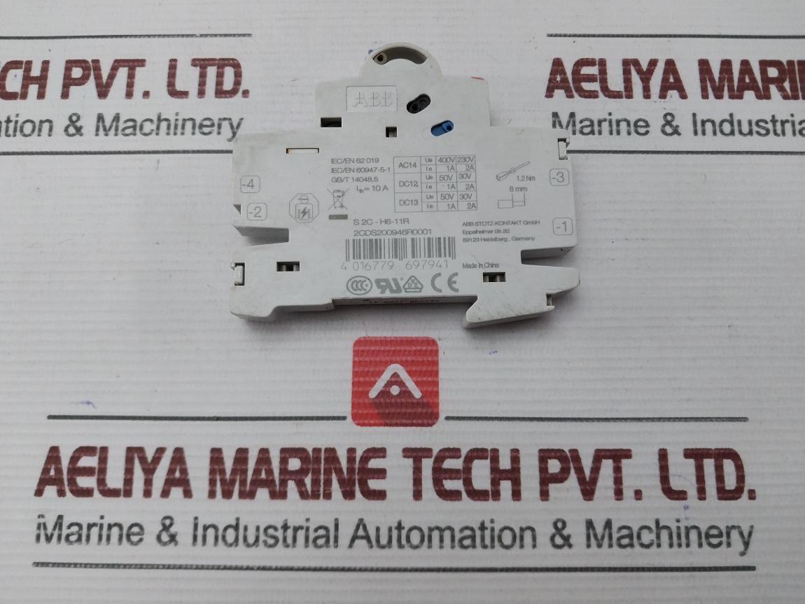 Lot Of 2X Abb Auxiliary Contact Block 10A S2C-h6-11R Iec/En 62 019