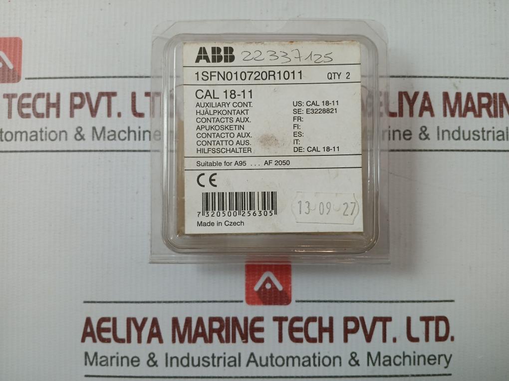 Lot Of 2X Abb Auxiliary Contact Block Cal18-11