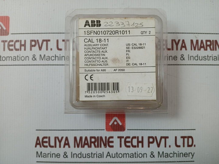 Lot Of 2X Abb Auxiliary Contact Block Cal18-11