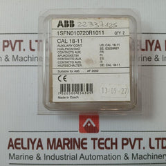 Lot Of 2X Abb Auxiliary Contact Block Cal18-11
