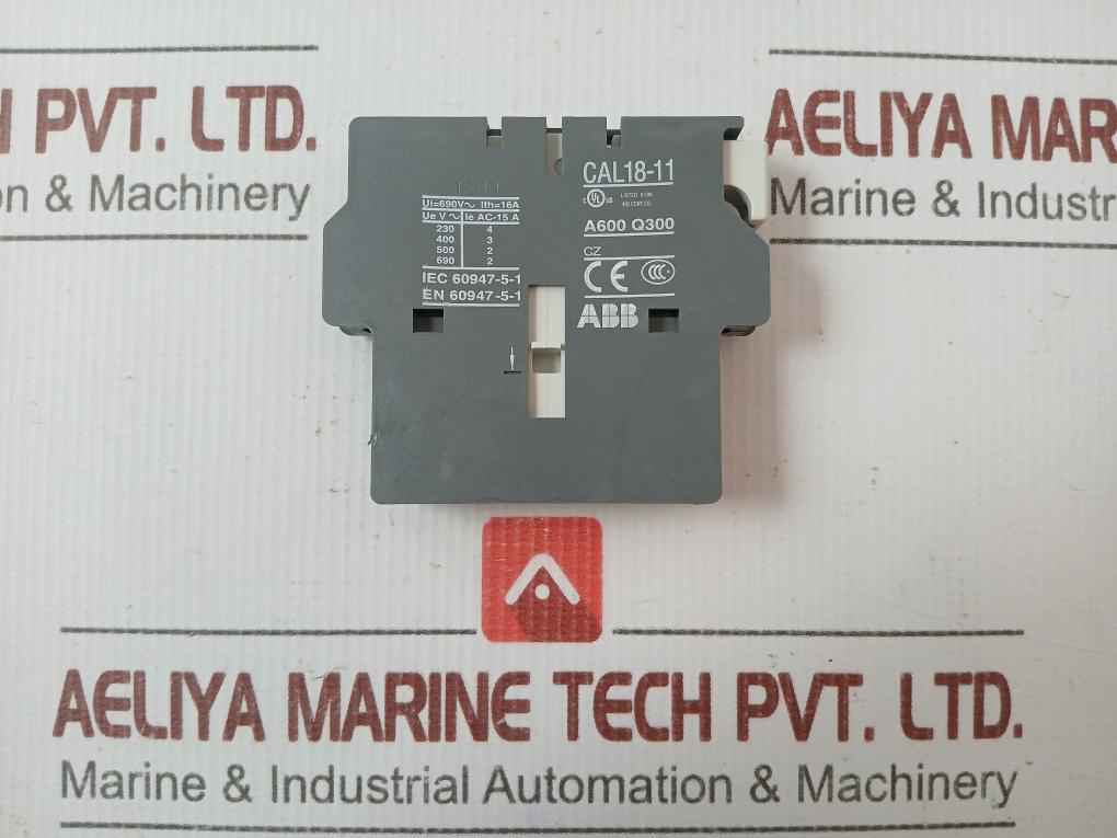 Lot Of 2X Abb Auxiliary Contact Block Cal18-11