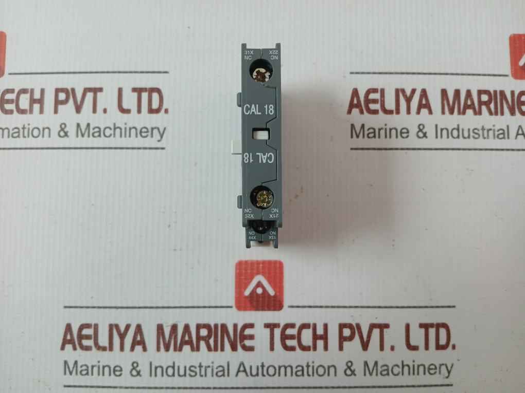 Lot Of 2X Abb Auxiliary Contact Block Cal18-11