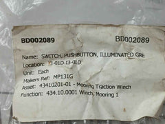 Lot Of 2X Abb Mp1-31G Green Momentary Push Button Head