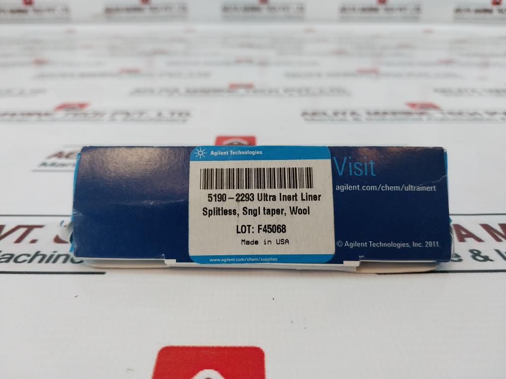 Lot Of 2X Agilent 5190-2293 Ultra Inert Liner Splitless Single Taper Glass Wool