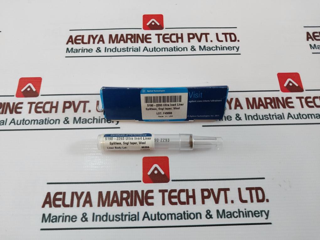 Lot Of 2X Agilent 5190-2293 Ultra Inert Liner Splitless Single Taper Glass Wool