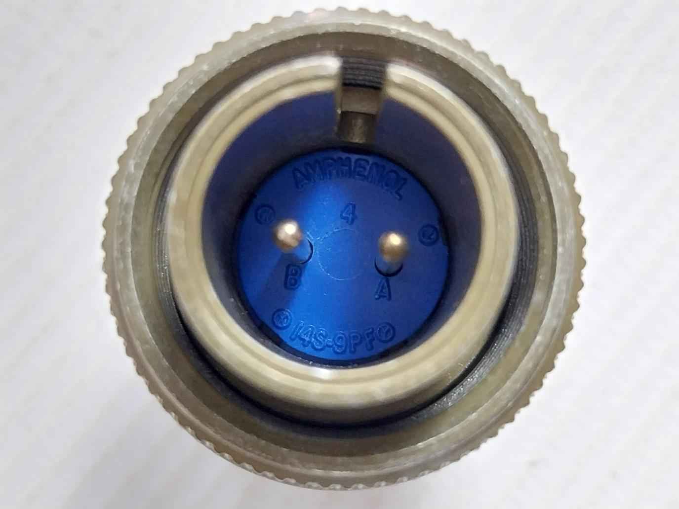 Lot Of 2X Amphenol 14S-9Pf Thermocouple Plug 2 Pin