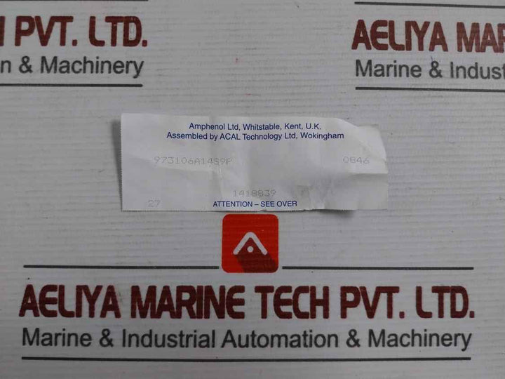 Lot Of 2X Amphenol 14S-9Pf Thermocouple Plug 2 Pin