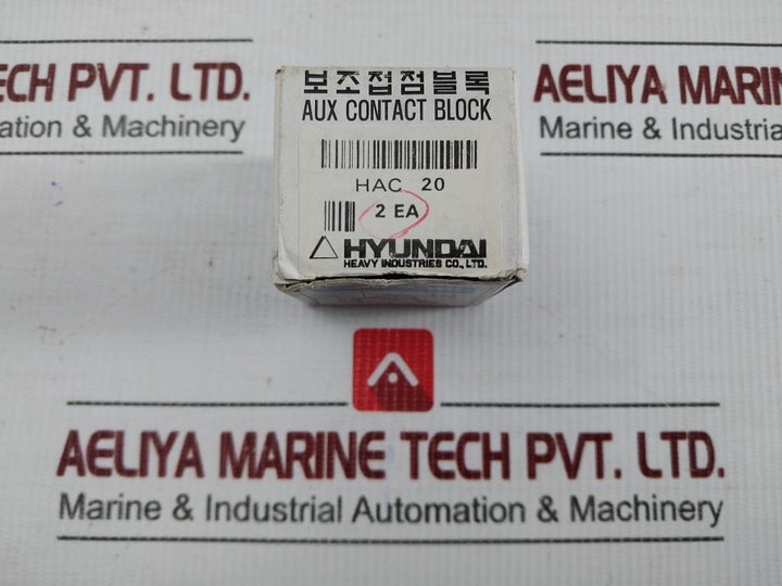 Lot Of 2X Auxiliary Contact Block Hac 20 Hyundai 660V/16A