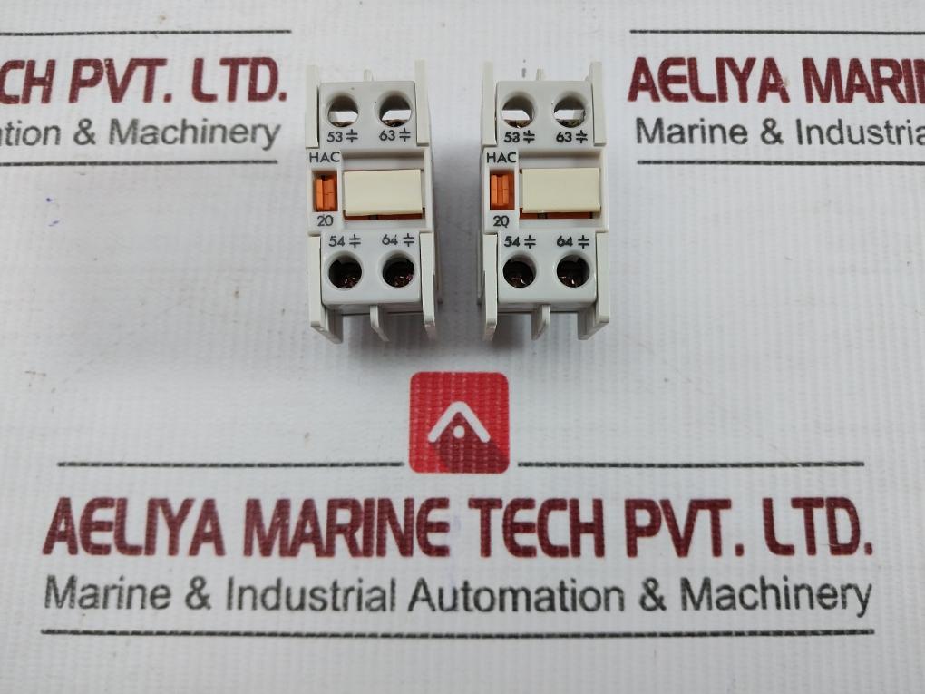 Lot Of 2X Auxiliary Contact Block Hac 20 Hyundai 660V/16A