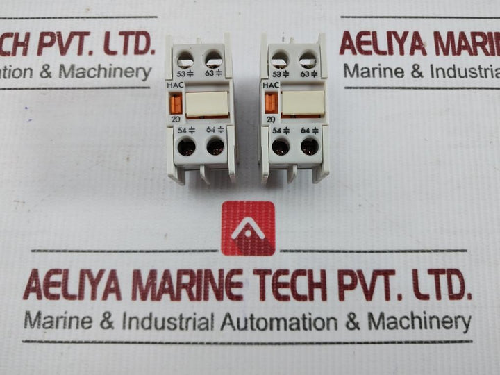 Lot Of 2X Auxiliary Contact Block Hac 20 Hyundai 660V/16A