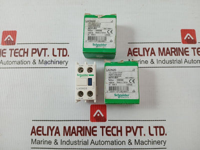 Lot Of 2X Auxiliary Contact Block Ladn20 Schneider Electric 690V 10A