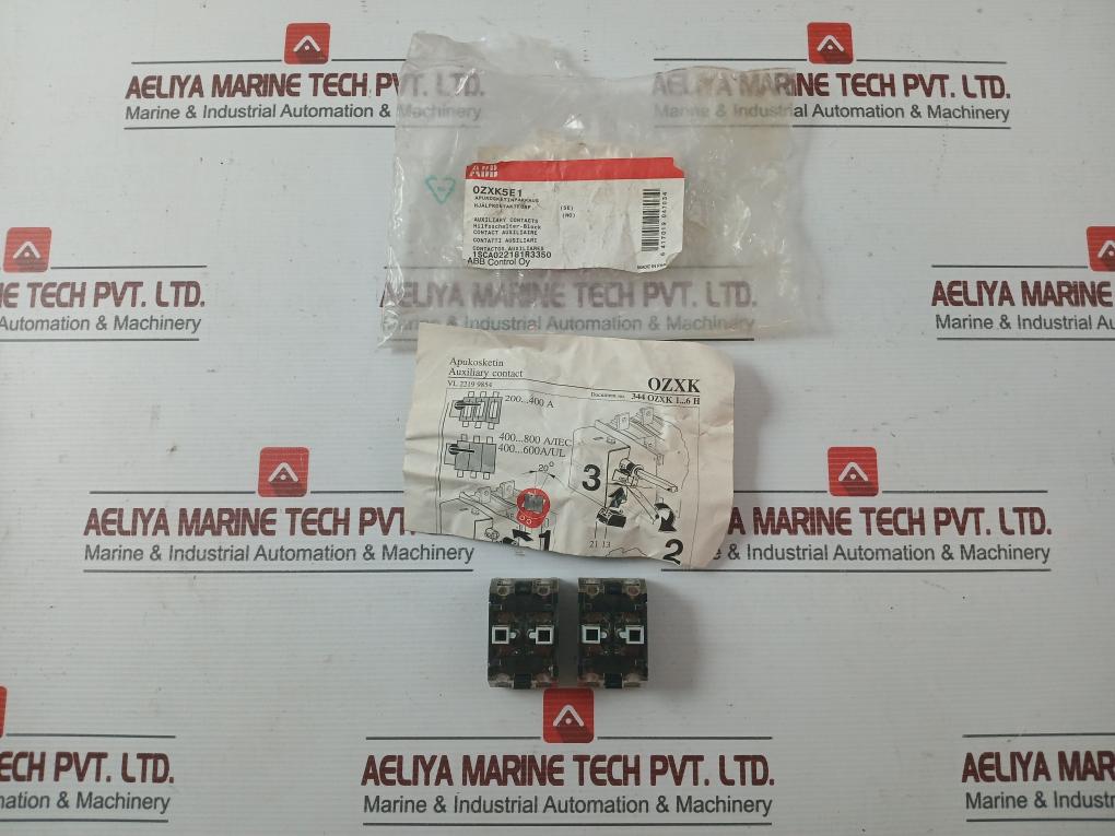 Lot Of 2X Auxiliary Contact Block Sk615001-l Abb Type-ozxk5E1 660V 10A