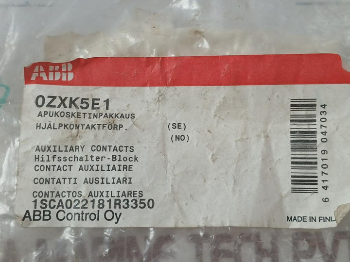 Lot Of 2X Auxiliary Contact Block Sk615001-l Abb Type-ozxk5E1 660V 10A