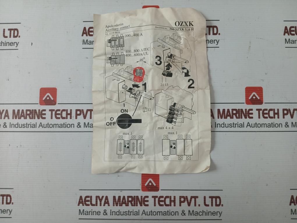 Lot Of 2X Auxiliary Contact Block Sk615001-l Abb Type-ozxk5E1 660V 10A