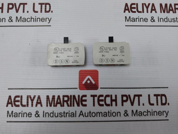 Lot of 2X Baco 23E01 Contact Block 660VAC-10A