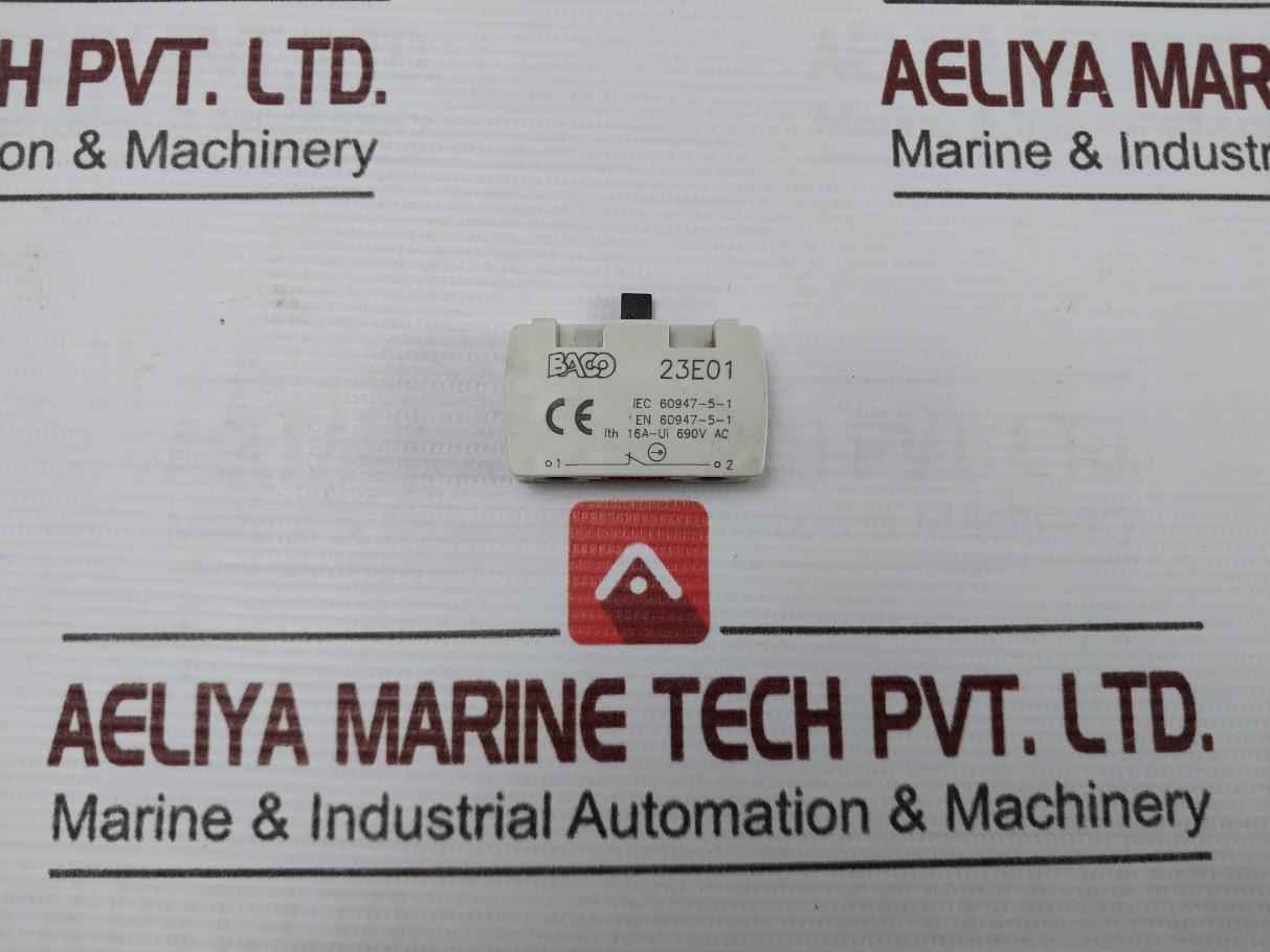 Lot Of 2X Baco 23E01 Contact Block 660Vac - 10A