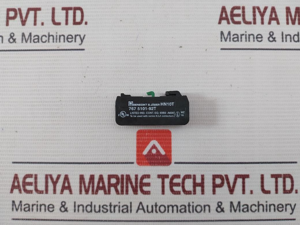 Lot Of 2X Benedikt & Jager 767 5101-92T Auxiliary Contact Block Hn10T 10A 690V