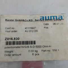 Lot Of 2X Bourns Rotary Potentiometer 53Raar25A13L