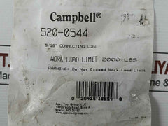 Lot Of 2X Campbell 520-0544 5/16” Connecting Link Work Load Limit 2000 Lbs