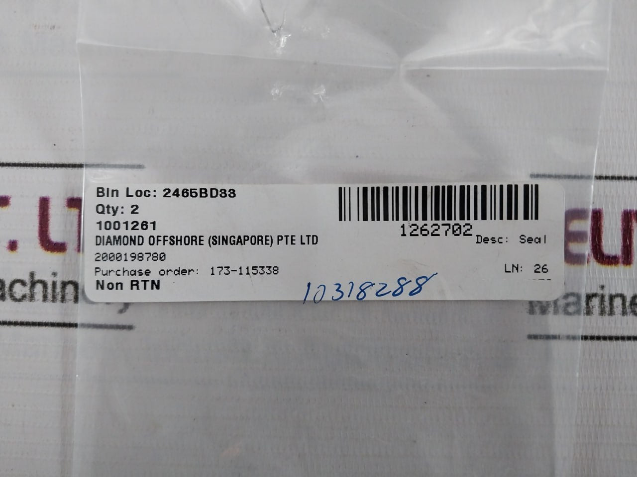 Lot of 2X CAT 126-2702 Seal Integral Fits Caterpillar