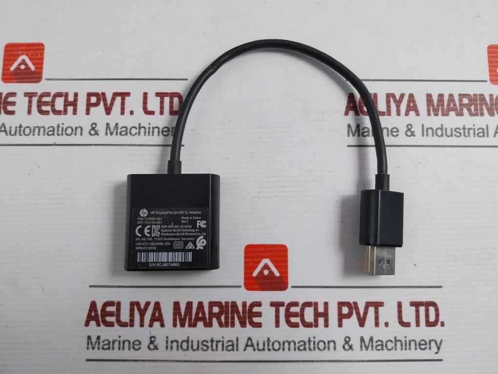 Lot Of 2X Display Port To Dvi Sl Adapter Hp 752660-001