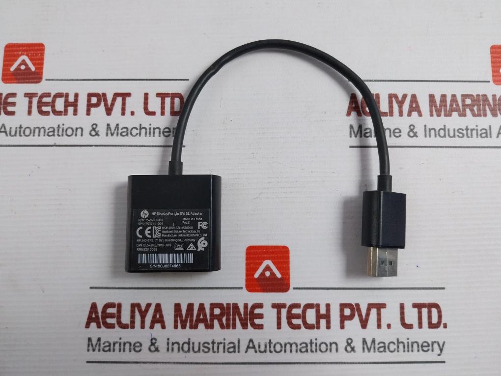 Lot Of 2X Display Port To Dvi Sl Adapter Hp 752660-001