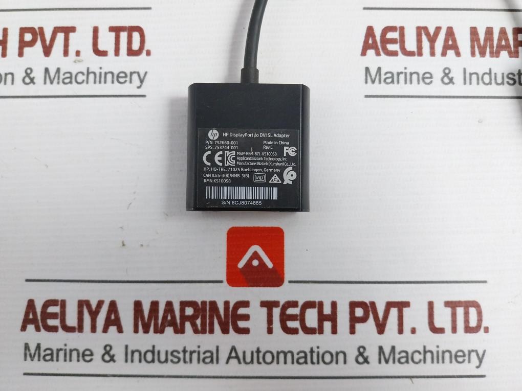 Lot Of 2X Display Port To Dvi Sl Adapter Hp 752660-001