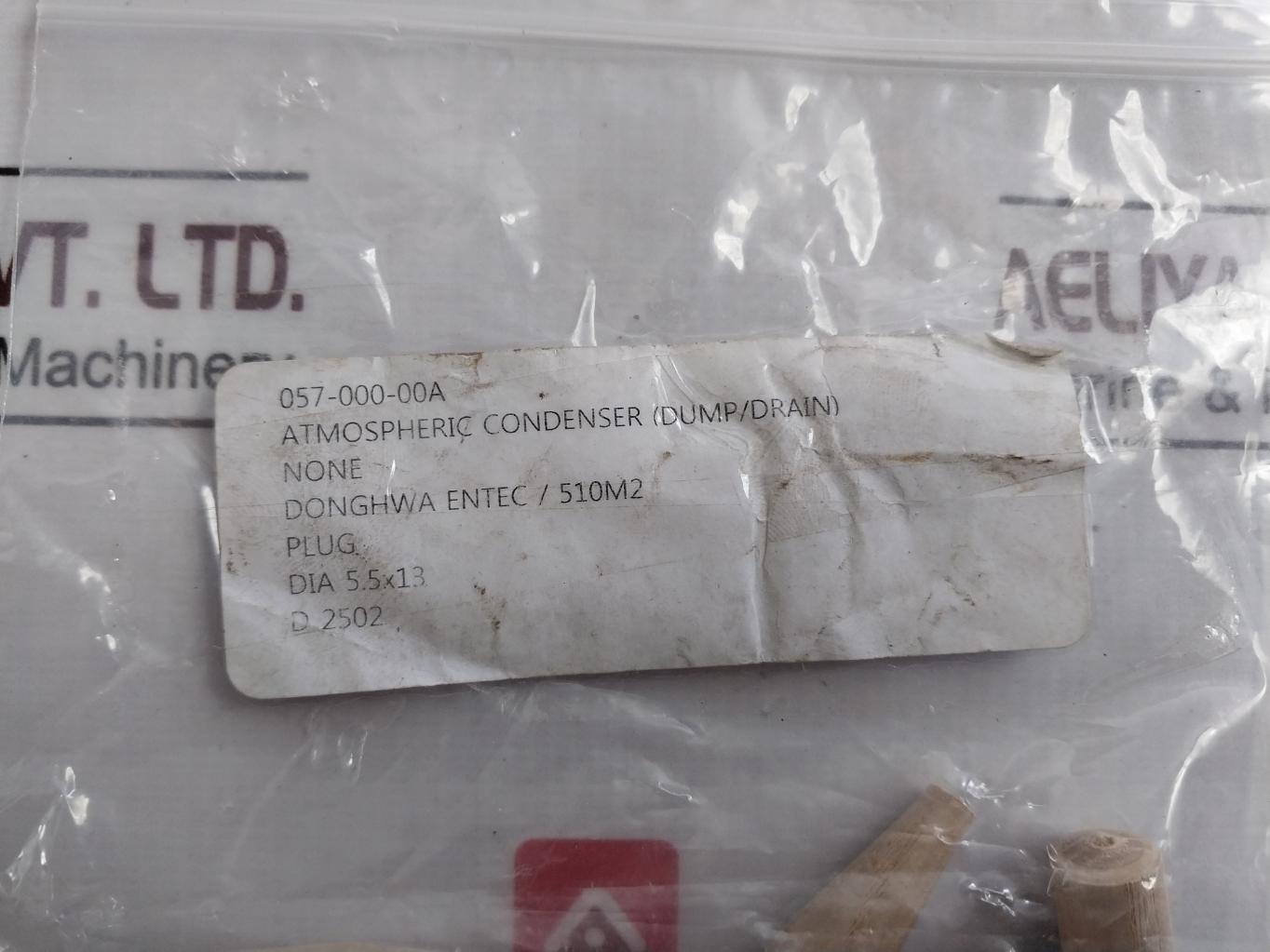 Lot Of 2X Donghwa Entec Plug For Atmospheric Condenser (Dump/Drain) Dia 5.5X13