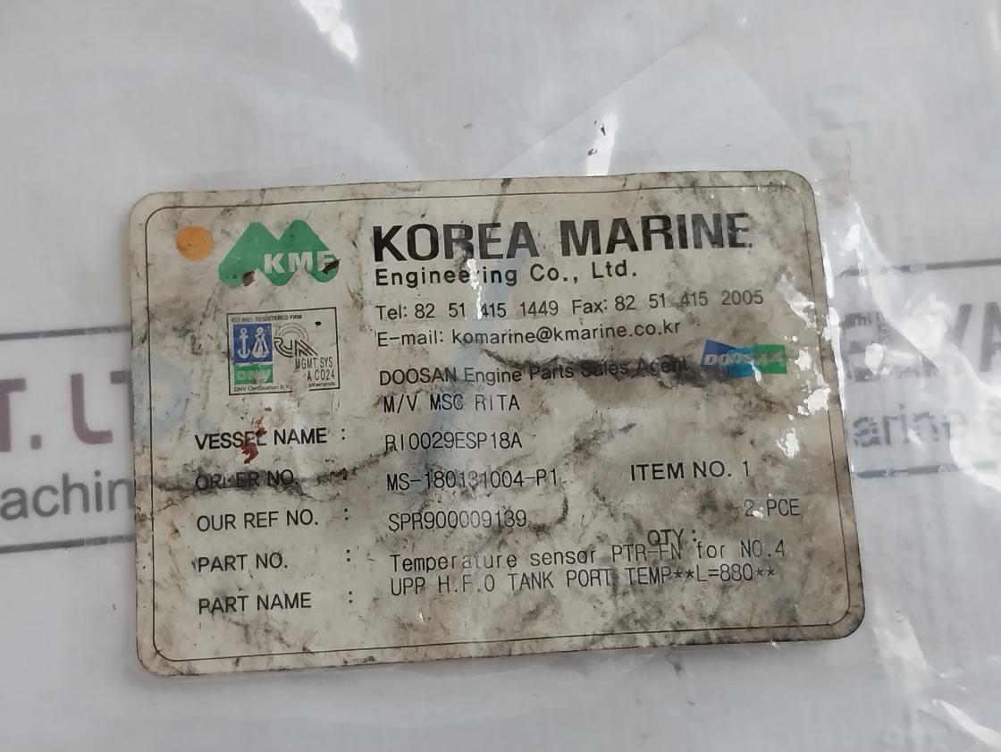 Lot Of 2X Doosan Spr900009139 Temperature Sensor