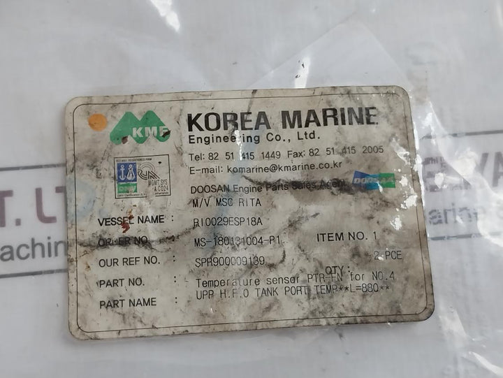 Lot of 2X DOOSAN SPR900009139 Temperature Sensor
