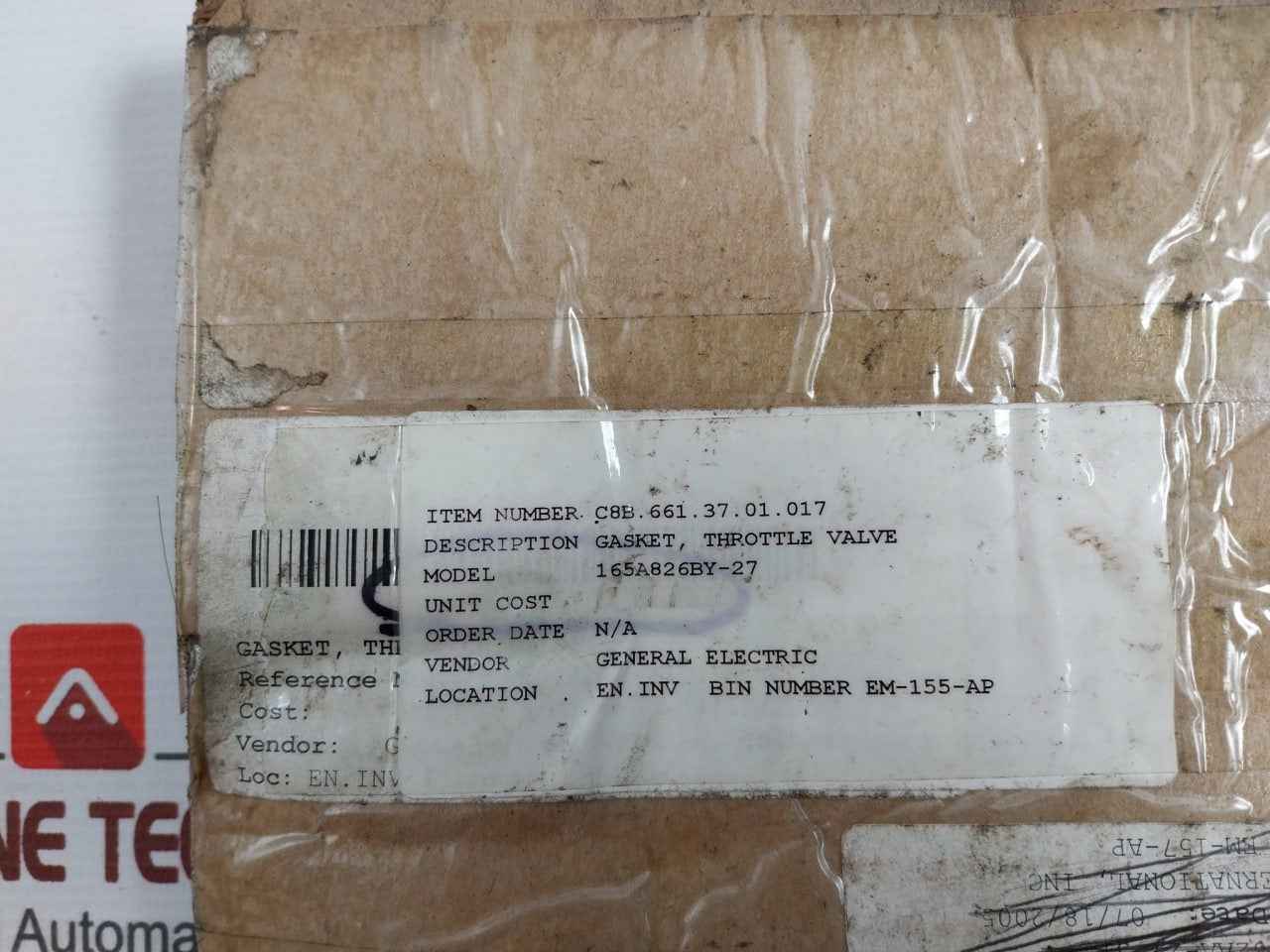 Lot Of 2X Dresser-rand 165A826By-27 Throttle Valve Gasket X360701
